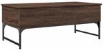 vidaXL Couchtisch Braun Eichen-Optik 100x50x40 cm Holzwerkstoff Metall 845380