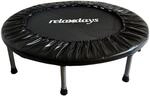Relaxdays Indoor Trampolin Stahl Kunststoff Polyester Schwarz Klappbar...
