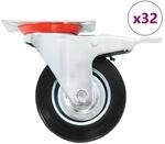 vidaXL 32 Stk Lenkrollen 100 mm 277965
