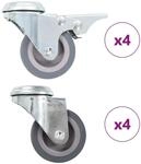 vidaXL 8 Stk Lenkrollen mit R&uuml;ckenloch 50 mm 277881