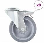 vidaXL 8 Stk Lenkrollen mit R&uuml;ckenloch 100 mm 277866