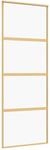 vidaXL Schiebet&uuml;r Golden 76x205 cm ESG-Klarglas und Aluminium 155178