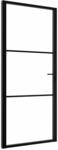 vidaXL Innent&uuml;r ESG Glas und Aluminium 102,5x201,5 cm Schwarz 151201