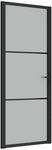 vidaXL Innent&uuml;r 83x201,5 cm Schwarz Mattglas und Aluminium 350553