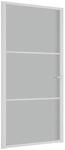 vidaXL Innent&uuml;r 102,5x201,5 cm Wei&szlig; Mattglas und Aluminium 350579