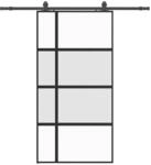 vidaXL Schiebet&uuml;r mit Beschlag Schwarz 102,5x205 cm Hartglas 3375900