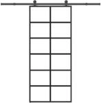 vidaXL Schiebet&uuml;r mit Beschlag 90x205 cm ESG-Glas & Aluminium 3332843