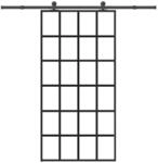 vidaXL Schiebet&uuml;r mit Beschlag 102x205 cm ESG-Glas & Aluminium 3332856