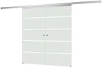 inova Glasschiebet&uuml;r Blockstreifen 1510 x 2035 mm Komplettset mit Griffmuschel