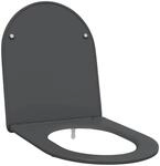 vidaXL Toilettensitz Anthrazit 47 x 36 x 3,4 cm Duroplast 42002366