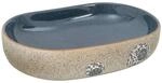 vidaXL Aufsatzwaschbecken Sandfarben Blau Oval 59x40x14 cm Keramik 155103