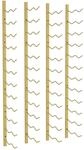 vidaXL Wand-Weinregal f&uuml;r 24 Flaschen 2 Stk. Golden Eisen