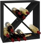 vidaXL Weinregal Schwarz 62x25x62 cm Massivholz Kiefer Modell 1