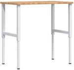 vidaXL Werkbank Hellbraun 100x60x71,5-98 cm Massivholz Eiche 3309702
