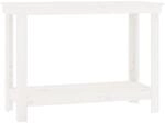 vidaXL Werkbank Wei&szlig; 110x50x80 cm Massivholz Kiefer 822502