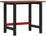 vidaXL Werkbank Dunkelbraun 100x60x81,5 cm Massivholz Eiche Rechteckig 3309659