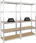 PROREGAL Mega Deal 2x Kellerregal Gorilla HxBxT 200 x 100 x 50 cm Fachlast 175 kg