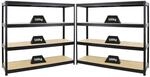 PROREGAL Mega Deal 2er-Sparset Profi-Schwerlastregal DINO HxBxT 180x180x60cm Fachlast