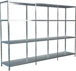 Schulte Set 1 Steckregal und 2 Anbauregale Verzinkt 180 cm x 260 x 50 cm