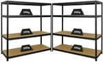 PROREGAL Mega Deal 2er-Set Schwerlastregal Giant Elephant 160x150x60cm mit 4 Ebenen