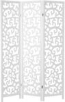 Homestyle4u 3-tlg. Paravent in Wei&szlig; 130x175 cm 895