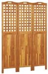 vidaXL 3-tlg. Paravent 121,5x2x180 cm Massivholz Akazie