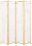 vidaXL 4-teiliger Raumteiler Cremewei&szlig; 160 x 170 x 4 cm Stoff