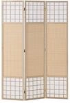 Homestyle4u Paravent Raumteiler 3 teilig Holz Bambus Shoji Trennwand 3034