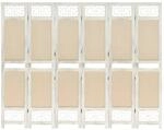 vidaXL 6 Tlg Raumteiler Creme 210x165 cm Stoff 338561