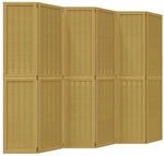 vidaXL 6 Tlg Raumteiler Braun Massivholz Paulownia 358826
