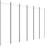 vidaXL 6 Tlg Paravent Wei&szlig; 300x200 cm Stoff 350190