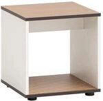 Schildmeyer Sitzhocker Katta Akustikpaneeloptik 42 cm x 40 cm x 40 cm Wei&szlig;