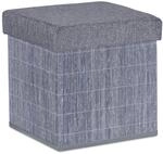 Relaxdays Sitzhocker Bambus Grau Faltbar 36 cm x 35 cm x 35 cm 2,6 kg