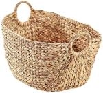 Kobolo Aufbewahrungskorb W&auml;schekorb Korb Wasserhyazinthe 51x30x36 cm