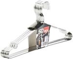 SOTECH 5er Set Design Kleiderb&uuml;gel Edelstahl 450 x 193 mm mit Haken