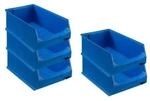 PROREGAL SparSet 5x Blaue Sichtlagerbox 5,0 HxBxT 20 x 30 x 50 cm 21,8 Liter