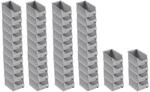 SuperSparSet 48 x Graue Sichtlagerbox 3.0 HxBxT 12,5 x 14,5 x 23,5 cm 2,8 Liter