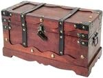 HMF 6400-140 Schatztruhe Schatzkiste Holztruhe Schloss 40 x 19 x 22 cm Frankreich