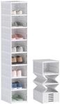 HOMCOM Schuhboxen Kunststoff ABS 35L x 26B x 140H cm Wei&szlig;