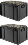 PROREGAL Sparset 2x Eurobox Nextgen Seat Box Camouflage HxBxT 36,5x40x60cm 65...