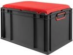 PROREGAL Eurobox Nextgen Seat Box Rot HxBxT 36,5x40x60cm 65 Liter Griffe...