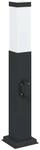 vidaXL Pollerleuchte mit Auslass 50 cm Schwarz IP44 4006083