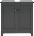 SoBuy Waschbeckenunterschrank Badschrank mit verstellbare Ablage 60x60x30cm Grau
