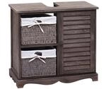 MCW Waschbeckenunterschrank H20 Shabby Grau-Braun