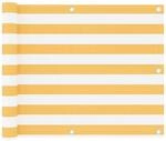 vidaXL Balkon-Sichtschutz Wei&szlig; und Gelb 75x300 cm Oxford-Gewebe 134900