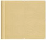 vidaXL Balkon-Sichtschutz Sandfarben 90x600 cm 100% Polyester-Oxford 4000031