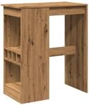 vidaXL Bartisch mit Regal Artisan-Eiche 90x47,5x103,5 cm Holzwerkstoff 854345