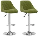 vidaXL Barhocker 2 Stk Hellgr&uuml;n Samt 335307