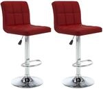 vidaXL Barhocker 2 Stk Weinrot Kunstleder 323639