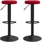 vidaXL Barhocker 2 Stk Weinrot Samt 333149